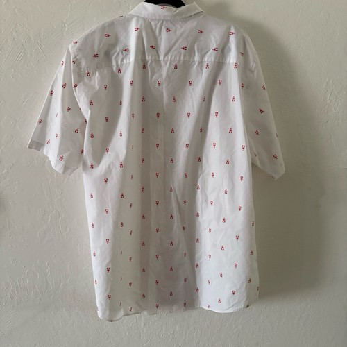 NEW Croft & Barrow Shirt White Red Lobster Print Button Down Collar S/S Men XXLT - Picture 7 of 15