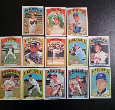 1972 Topps Baseball Lot - 13 Different High Numbers -Cards between #534 and #641