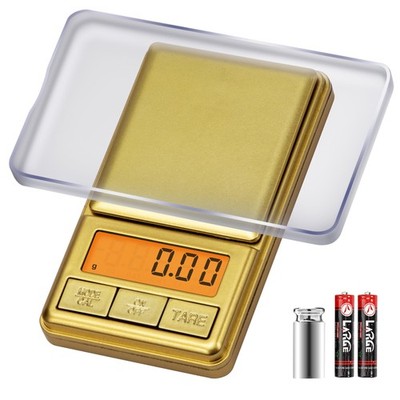 UNIWEIGH Präzisions-Digital-Taschenwaage 300 x 0,01 g Genauigkeit 300 g, gold