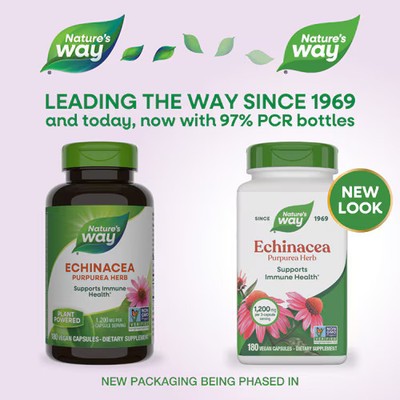 Worldwide 2 X Nature's Way Echinacea Purpurea Herb -- 1200 mg Per 3-Capsule Se