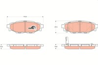 Bremsbelagsatz Scheibenbremse Cotec TRW GDB3373 FüR Toyota 86 Outback GT Impreza