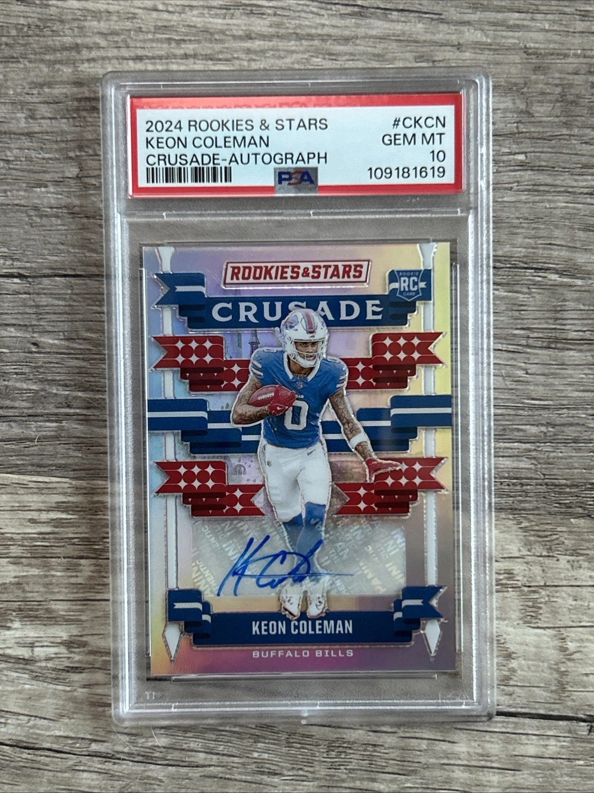 Keon Coleman Panini Rookies & Stars Crusade #CKCN Autograph