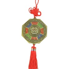 Chinese Mystics Bagua Mirror with Tassels Charm for Spiritual Balance and Peace