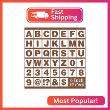 6 Inch Alphabet Letter Stencils - 40 Pack Letter Number Stencil Templates with S