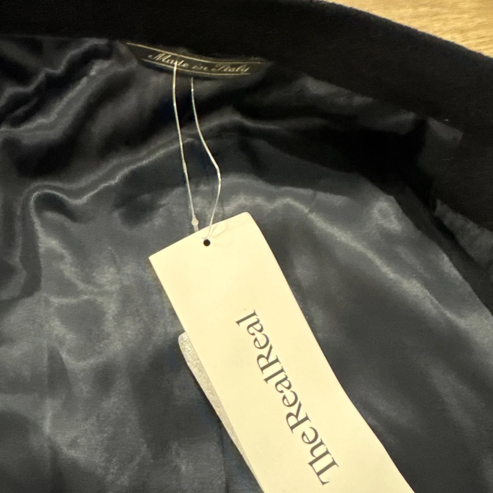 Linea Sartoria Corneliana Overcoat-pure Cashmere-52 R-Black-Italy-EC - Image 4 of 4