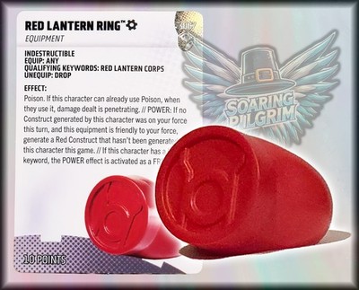 DC Heroclix RED LANTERN RING - s007 - EQUIPMENT Lantern Legacy Set