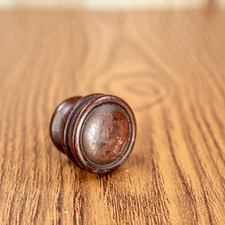 Vintage Radio Knob 1pc  1930's Hardwood 1/4" Opening w/ Set Screw