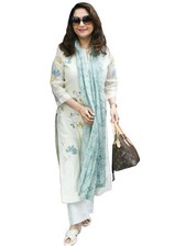 GoSriKi Women's Rayon Viscose Printed Straight Kurta with Pant Dupatta
