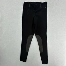 Kerrits Pants Womens Medium Black Riding Equestrian Microcord Knee Patch TIght