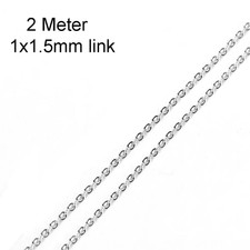 10 Meters Stainless Steel Chain 1 1.5 2Mm Gold&Steel Color Link  UK