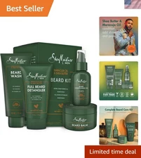 Ultimate Beard Grooming Set Featuring Shea Butter & Nourishing Oils - 5oz & 6oz
