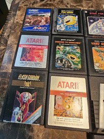 Atari 2600A (2) & 7800 Pro System Lot w Game Center 39 Games Joystick Paddles 
