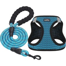 Step in Dog Harness Breathable Mesh Puppy Vest for Small and Medium Dogs Blue