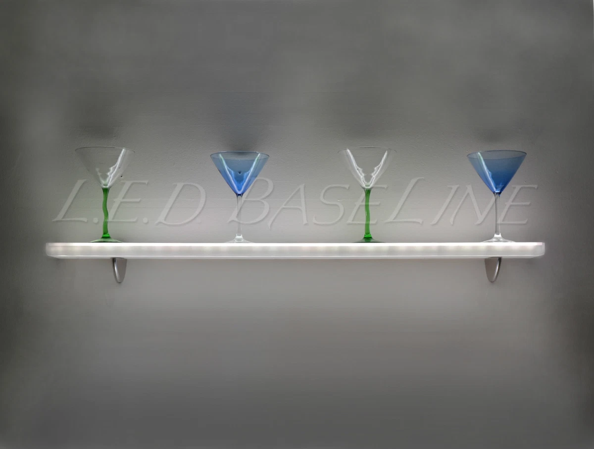 Led lighted wall clearance display shelving