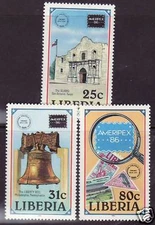 Liberia # 1043-45 MNH Complete AMERIPEX 86