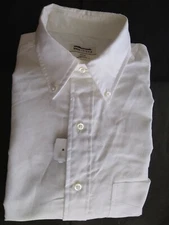 New Club Monaco White Oxford Cloth Button Down Small Slim 15-31 MSRP $138