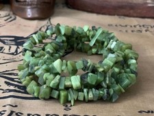 34" Continuous Strand Brazilian Shaman Lime Green Aventurine Chips Voodoo Estate