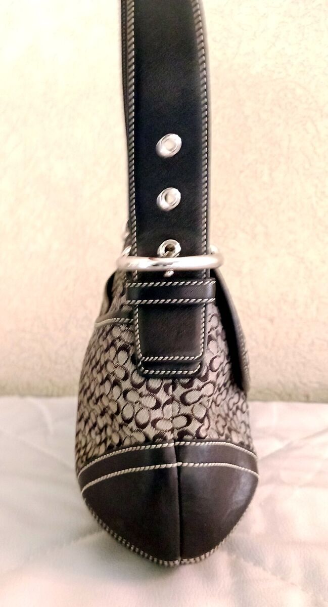 Coach 6808 Vintage Soho Black Leather and Signature C Canvas Coach 6808 Vintage Soho Black Leather and Signature C Canvas