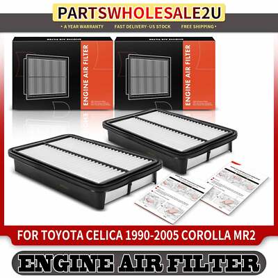 2x Engine Air Filter for Toyota Celica Corolla MR2 Spyder Geo Prizm Rigid Panel