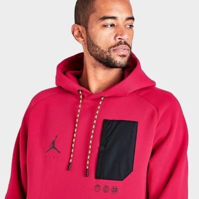 jordan jumpman air fleece pullover hoodie red