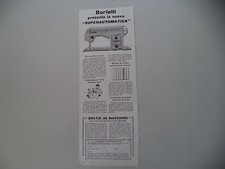 advertising Pubblicità 1956 MACCHINA PER CUCIRE BORLETTI SUPERAUTOMATICA