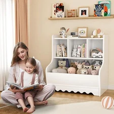 Marcytop Kids Bookshelf Toy Storage Organizer Bookshelf for Kids Bookcase
