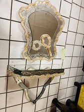 Antiker italienischer Spiegel Wandspiegel Muranoglas 1950 konsole Handspiegel