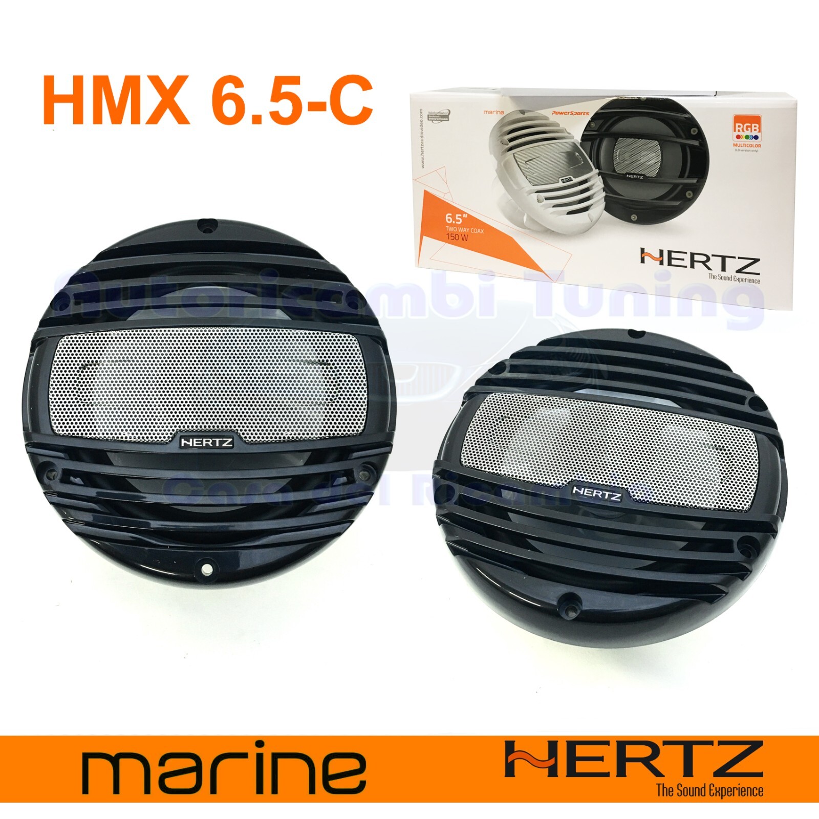 Hertz HMX 6.5-C coppia Altoparlanti coassiali 150W 165mm nero Marine Powersport