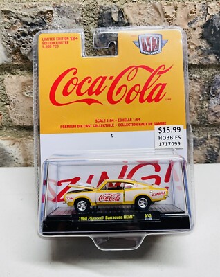 M2 Machines - 1968 Plymouth Barracuda HEMI - Coca Cola ''Zing!'' - New Sealed