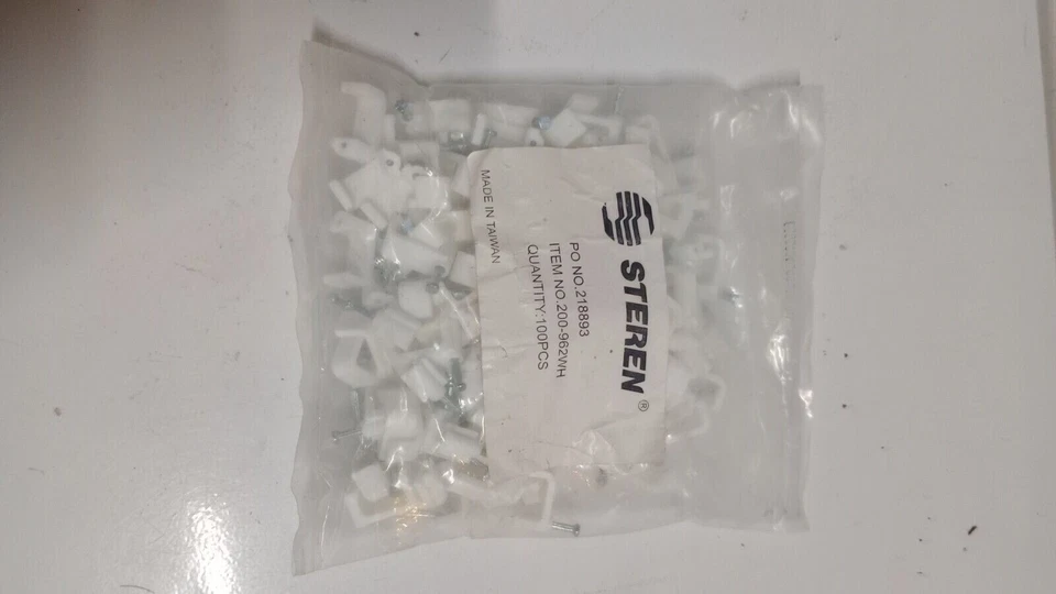 Steren Dual RG-6 cable clips 100 count - Image 3 of 3