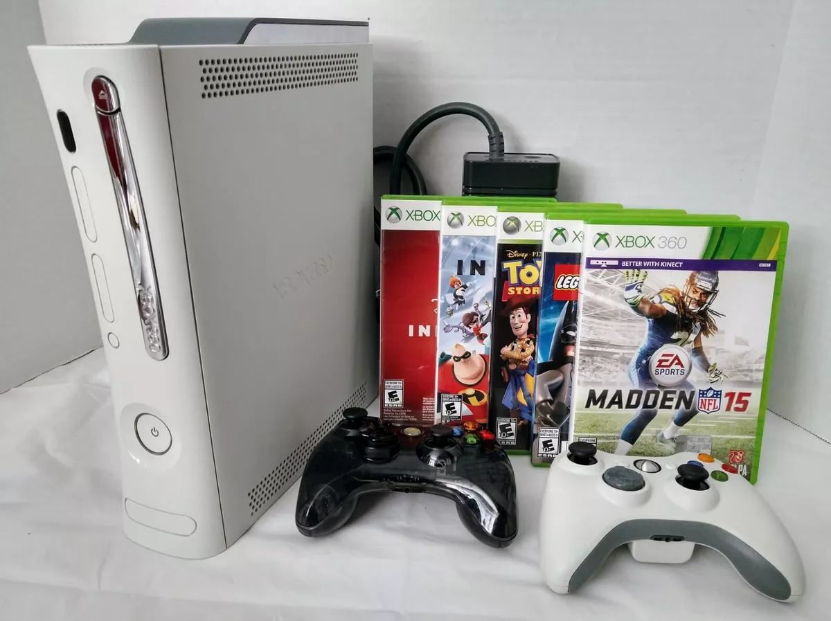 Lot of (2) Original XBox 360 FAT White 20GB Video Game Consoles  Only-Functional