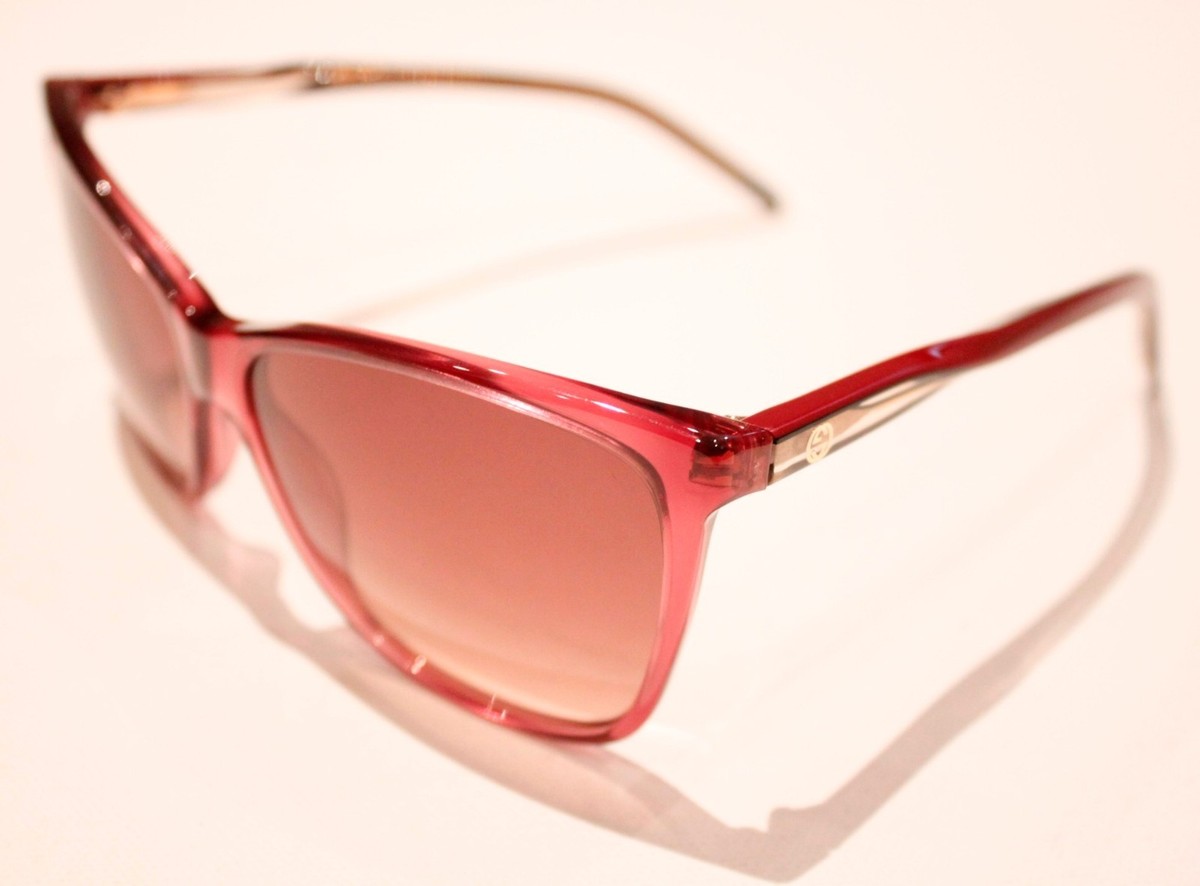 GUCCI Italy BURGUNDY Sunglasses GG 3640/S Gucci Oversized Burgundy Sunglasses – Two Skirts main image 3