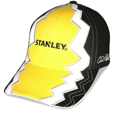Carl Edwards #19 NASCAR Racing Stanley Tools Checkered Flag Electric Cap Hat