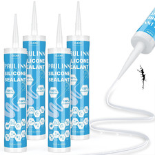 Clear Silicone Sealant Waterproof 100 Silicone Caulk for RV, Kitchen, Bath, Gen