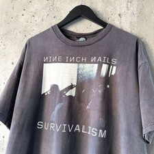 2000  s Sun Faded Nine Inch Nails  Survivalism  Black Unisex Tshirt S-5XL KH11127