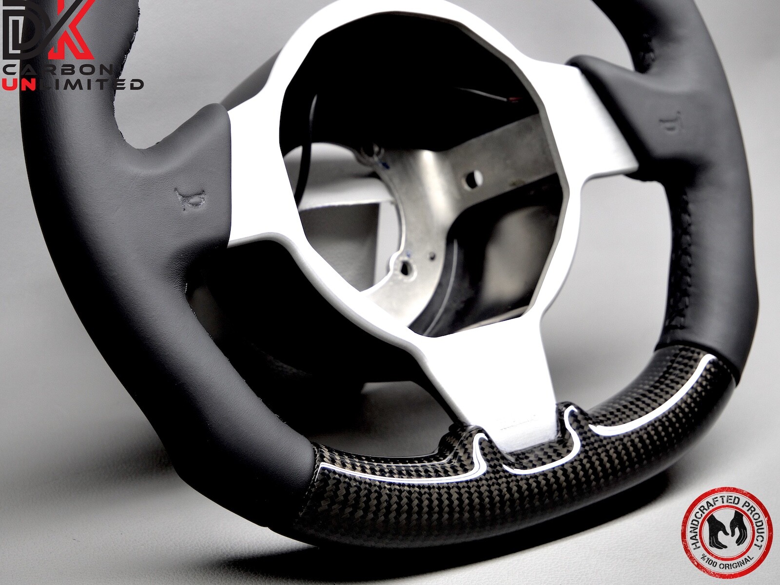 Lotus Series 3 Exige Elise Black Stitch No Ring Napa Carbon Steering Wheel v2