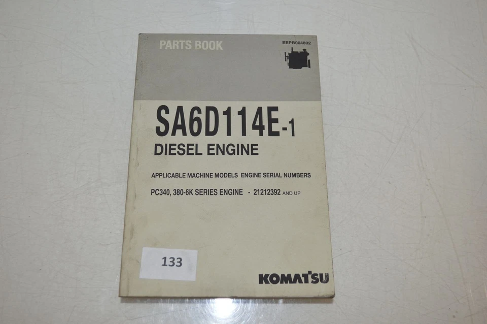 B133 - Komatsu Parts Book - Teile-Katalog für - SA6D114E-1 Dieselmotor - Bild 1 von 1