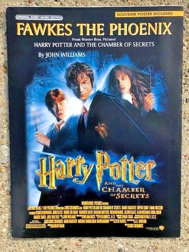 John Williams HARRY POTTER FAWKES THE PHOENIX w/SOUVENIR POSTER sheet music - Picture 1 of 3