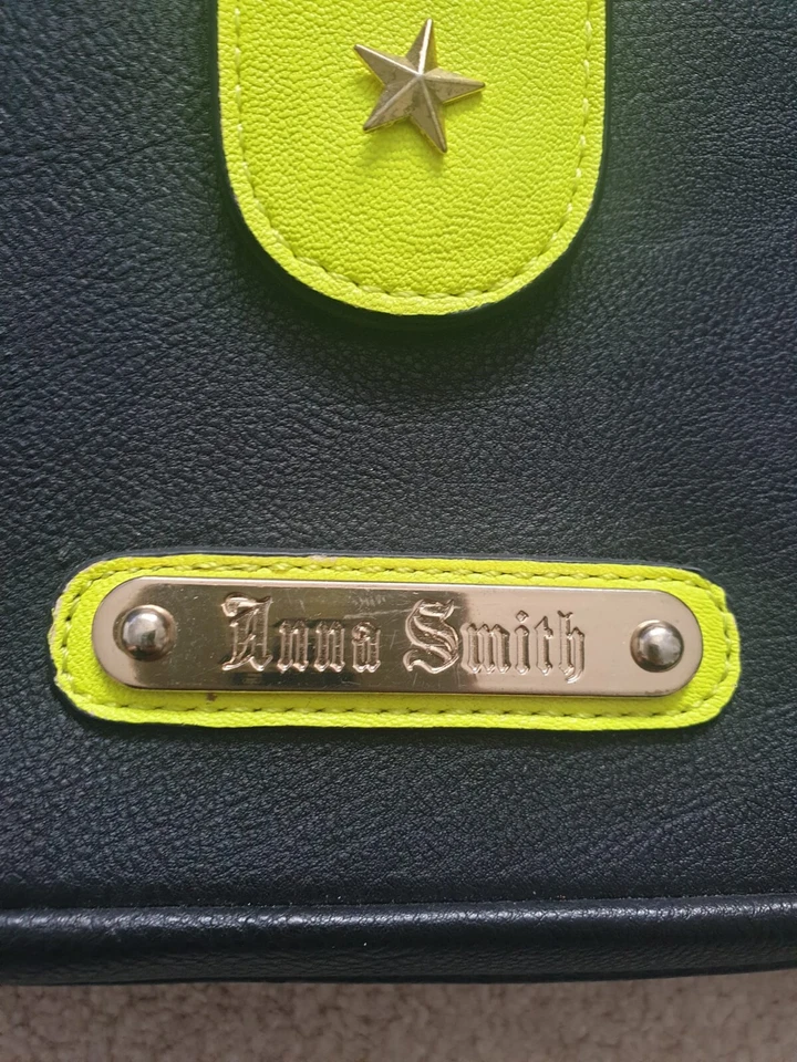 Anna Smith Shoulder Bag IPad Cover Case Star & Diamante Trim Black Faux Leather  - Image 4 of 4