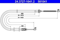 Ate Bremsseil Hinten Links Renault 24.3727-1041.2