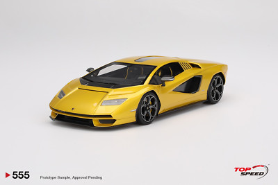 Lamborghini Countach LPI 800-4, giallo orion, 1:18, Top Speed, TS0555, Neu & OVP