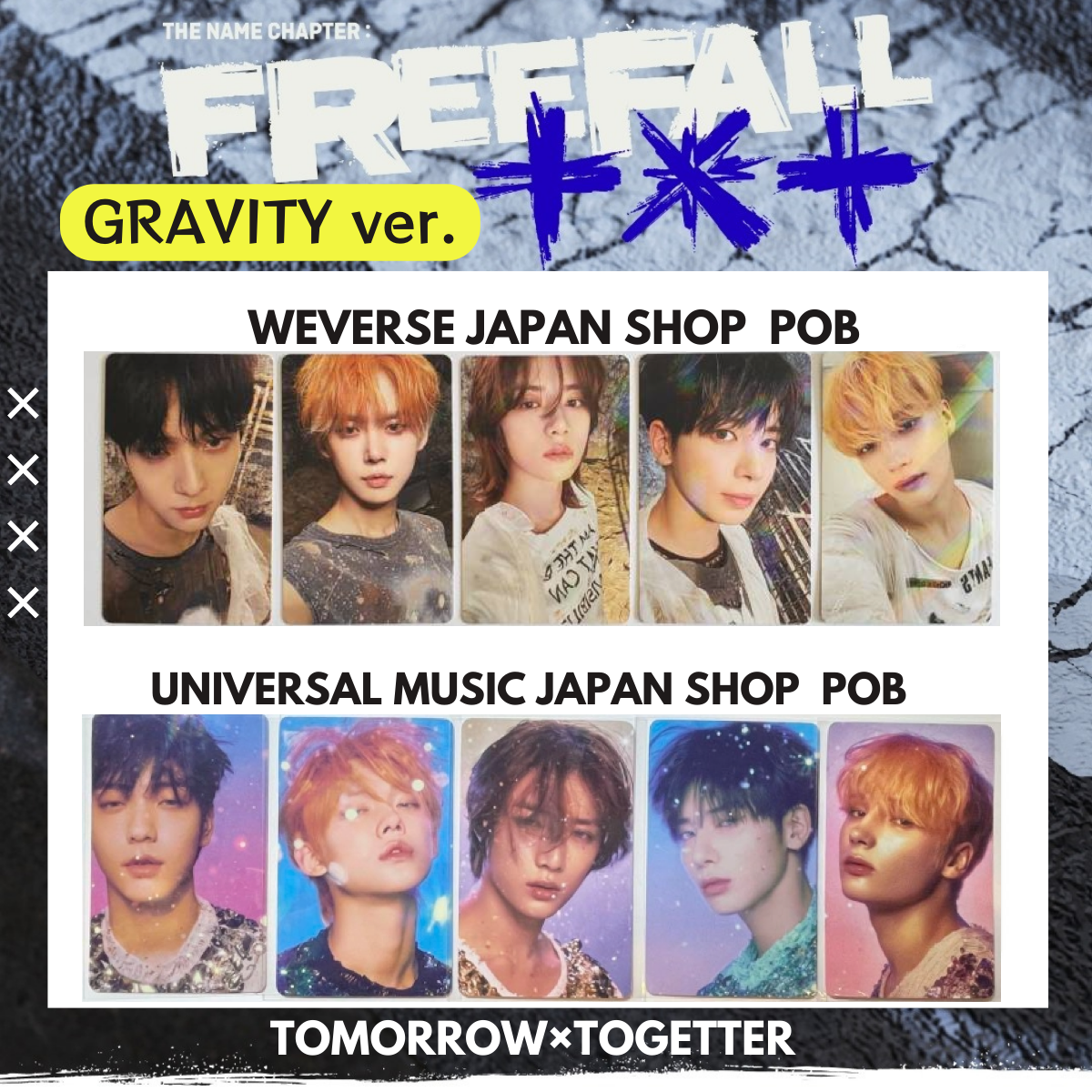 TXT The Name Chapter FREEFALL GRAVITY Photo Card POB Weverse TXT The Name Chapter FREEFALL GRAVITY Photo Card POB Weverse