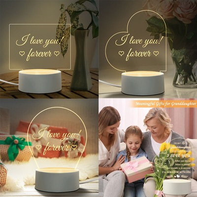 Illuminated Night Light w/ Stand LED DIY Writing Board USB Letter Message Board