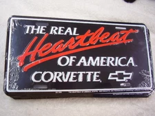 HEARTBEAT OF AMERICA   CORVETTE    LICENSE PLATE