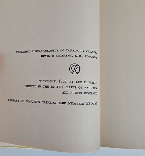 THE LONG NOOSE Lee E. Wells 1st Edition 1953 HBDJ Vintage Western w/ Dust Jacket - Picture 6 of 6