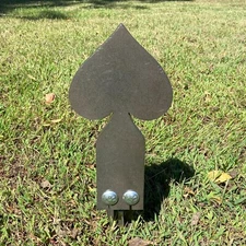 3/8AR500 6x12 Auto Reset Spade Popper - Spring Reactive Steel Shooting Target