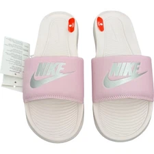 Nike Slide Women Sandal NIKE VICTORI ONE SLIDE Pink Silver Women Size 6 NEW