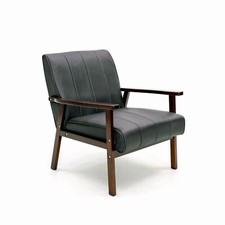 Armchair Stylish Modern Living Room Accent Single Chair Wood Frame Armchair