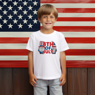 Youth 4th Of July T- Shirt, Kid Patriotic Tee, Celebration Shirt, Comfort  Colors