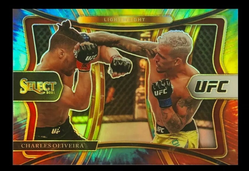 Charles Oliveira 2021 Panini Select UFC Premier Level Tie Dye Prizm 23/25
